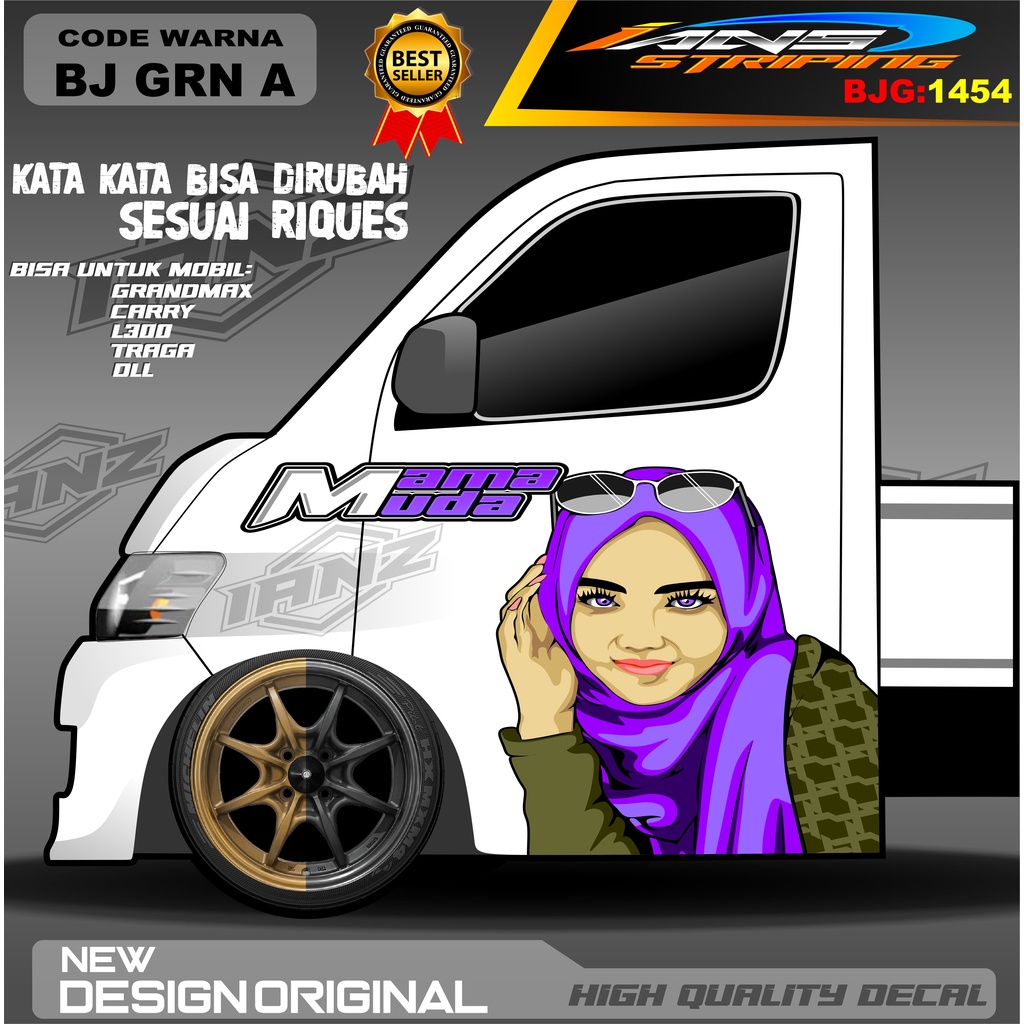 STIKER DECAL PINTU PICK UP  / DECAL PINTU TRAGA GRANMAX / STIKER MOBIL PICK UP