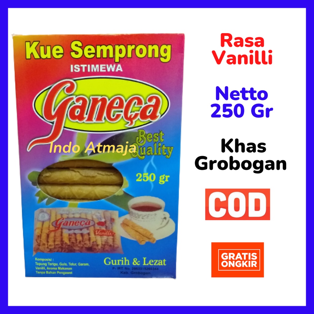 Kue Semprong Khas Grobogan Oleh Oleh Purwodadi Semprong Ganeca 250 Gram