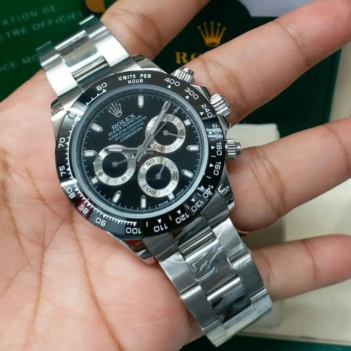 Jam Tangan Rolex Daytona Black Dial MIYOTA JAPAN