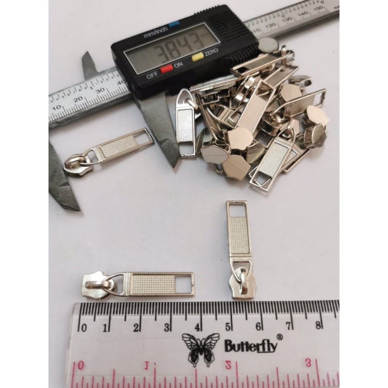 kepala resleting nylon no.5 / kepala resleting persegi no.5 nikel / 100pcs