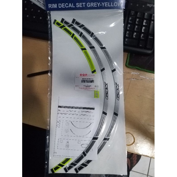 rem decal gsxr gsxs 150 cc sgp warna silver kuning