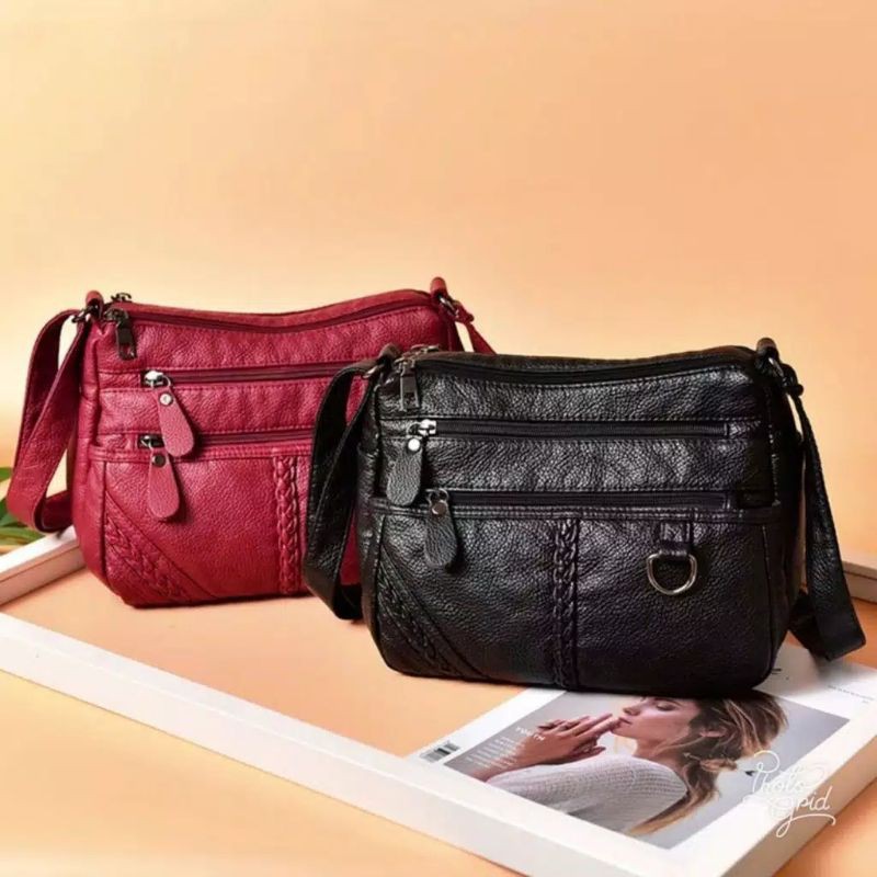TAS SELEMPANG WANITA KULIT SINTETIS ELEGANT TAS SELEMPANG WANITA MURAH