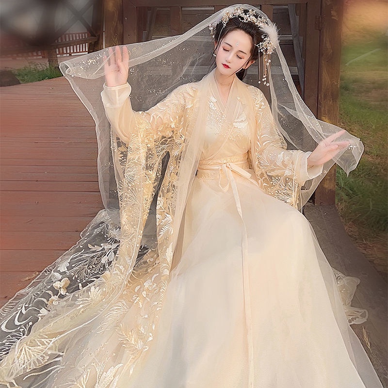 Han clothing original women's Han Chinese clothing ancient costume summer lace embroidery Super fair