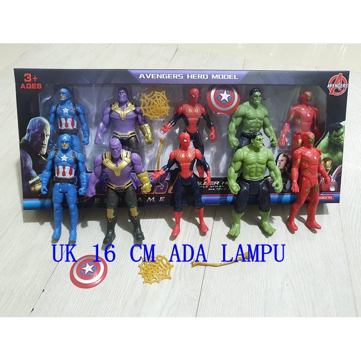 Lucky88toys ⭐⭐⭐⭐⭐MAINAN FIGURE ACTION AVENGER ISI 5 JUMBO 16 cm NO. 2165