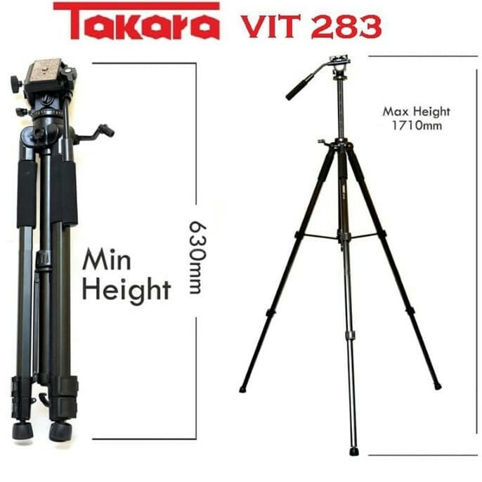 Takara VIT-283 Video Professional Tripod Camera DSLR VIT283 With Bag