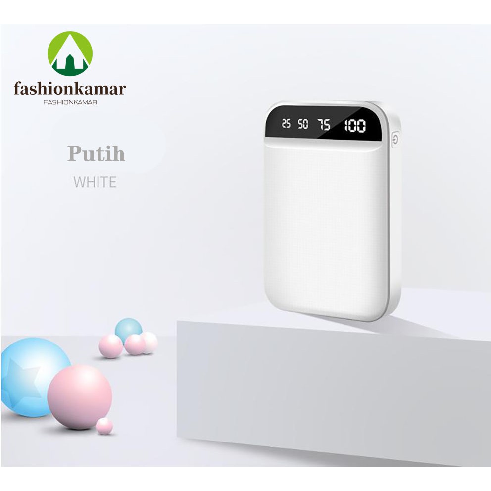 Power Bank Smart Charger Kapasitas 10.000 mAh Fast Charging Indikator Digital Model Persegi