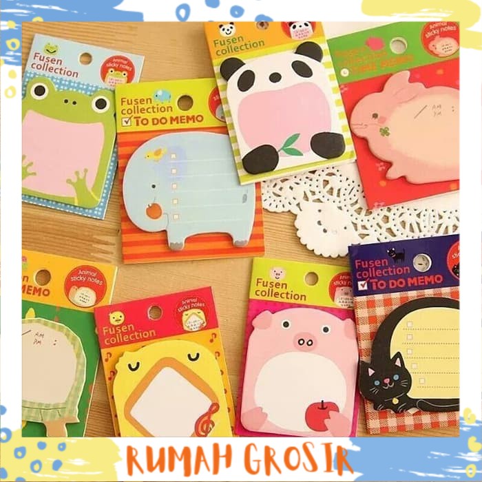 

RG - Buku Catatan Kecil Mini Book Karakter Lucu Memo Sticky Notes Zoo