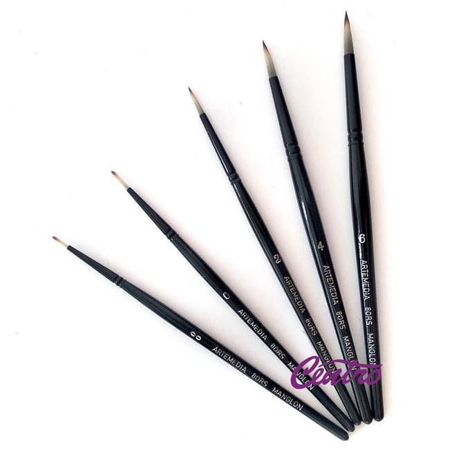 

HOT SALE Arte Manglon Watercolor Brush Set Kuas Cat Air Water Color 5 Pcs