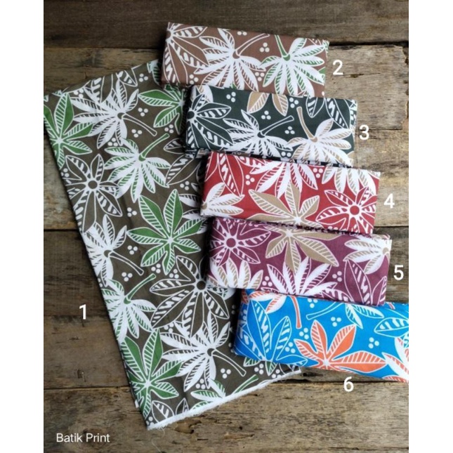 Kain Batik Soft / Kain Batik Pastel / Batik Pekalongan / Kain Motif Batik Daun