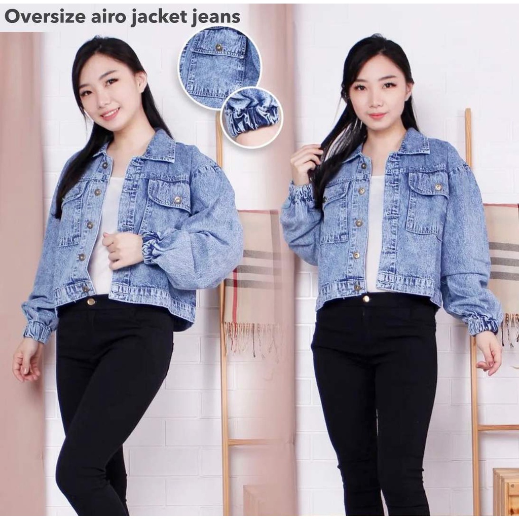 (ORIGINAL) Crop airo jacket jeans wanita by Genijeans