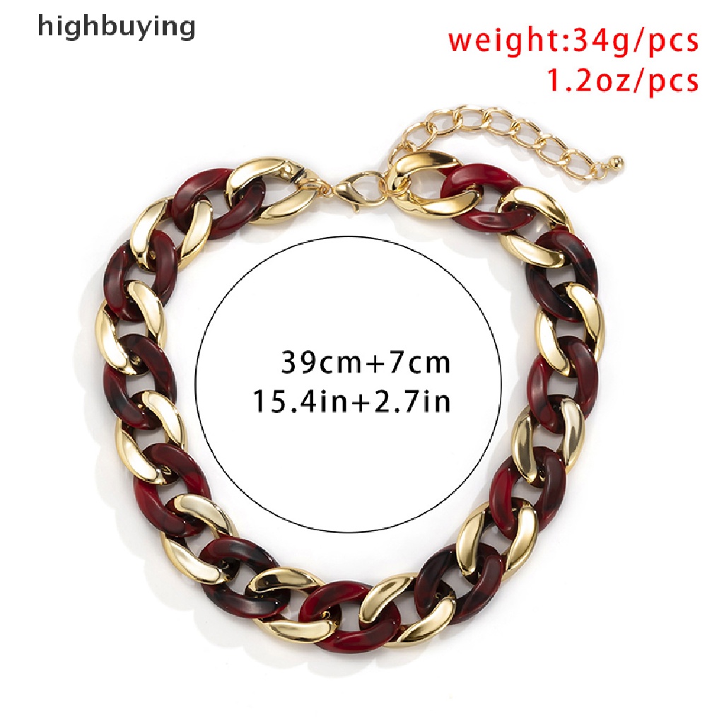 Hbid Kalung Choker Bahan Akrilik Tebal Gaya Gothic Untuk Wanita