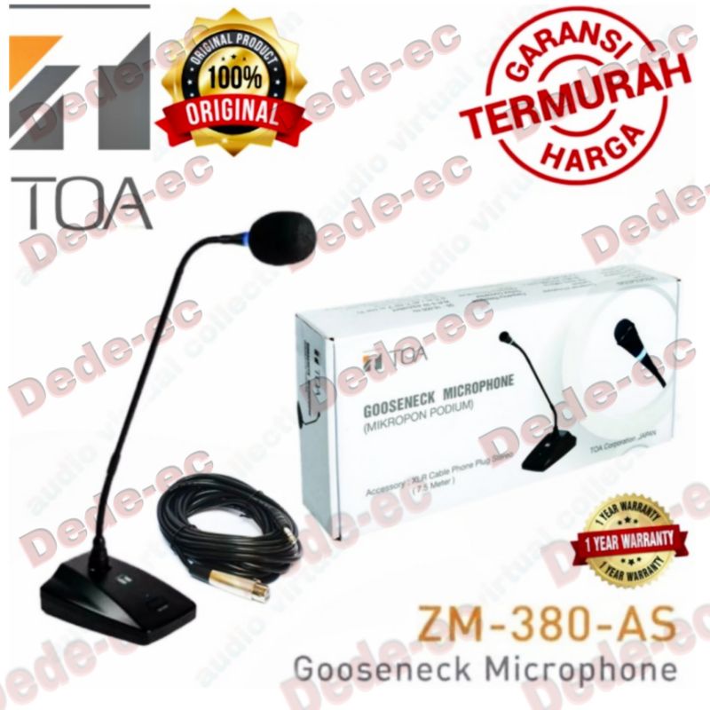 MICROPHONE TOA ZM 380 AS ORIGINAL/MIC MEJA PODIUM TOA