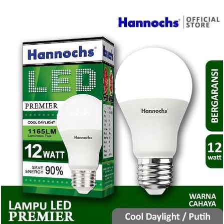 Lampu LED Hannochs Premier LED Bulb 12W Putih Garansi 1 Tahun - LED Premier Hannochs 12 Watt