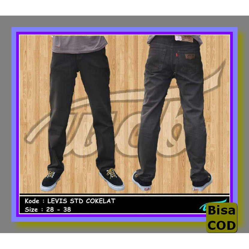 Celana Jeans Murah Pria Laki Slimfit Jean Premium Levis Standar K HL109 Celana Jeans Levis Coklat S