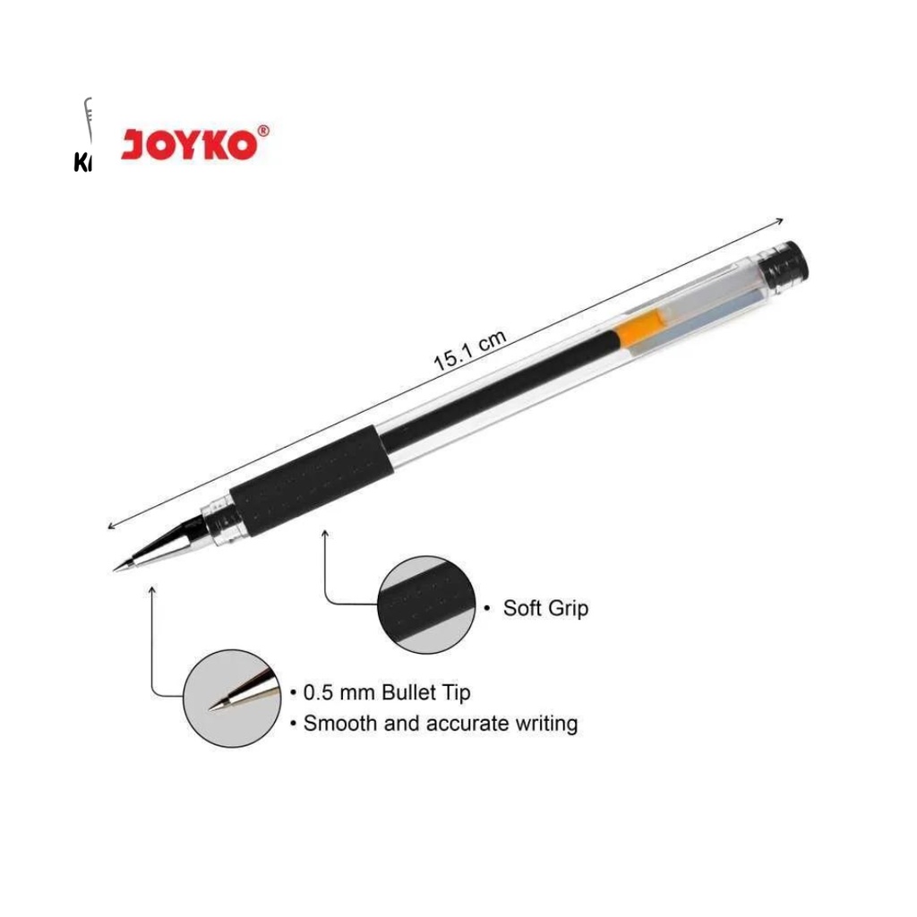 

GEL PEN/PULPEN JOYKO JK-100 HITAM (pcs)