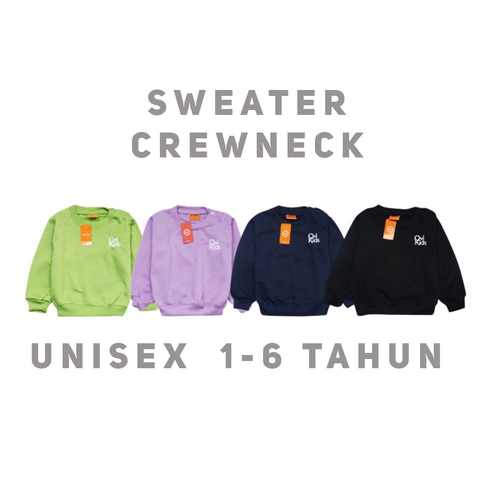 (1-6 Tahun) Baju Anak Laki-Laki Perempuan Crewneck Aaron