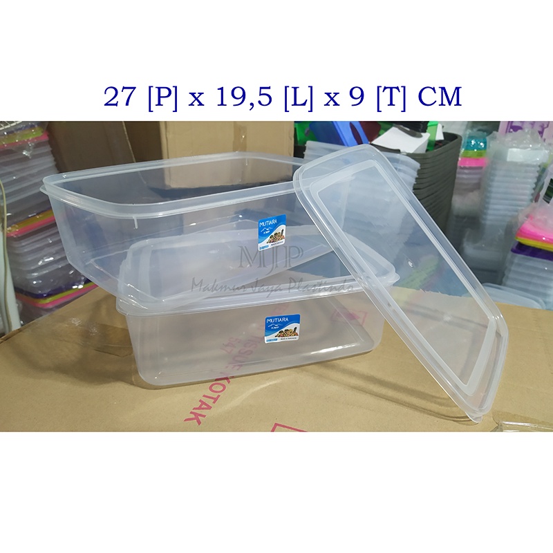 Kotak Makan Plastik 3500ml Mutiara Food Container Box Tempat Kue Donat Serbaguna