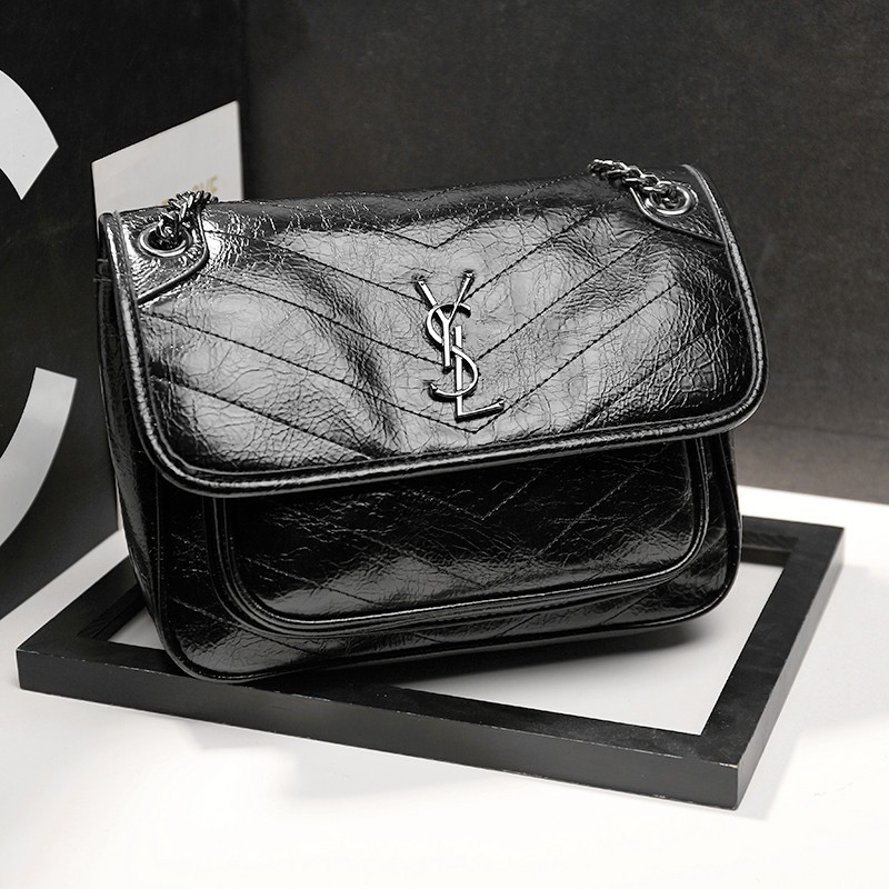 Hot Promo!!Tas Niki Chain Crinkled Quilted Leather Slingbag/Tas Selempang Wanita tas kulit wanita tas wanita import tas wanita kekinian tas selempang bahu shoulder bag wanita crossbody bag tas wanita murah