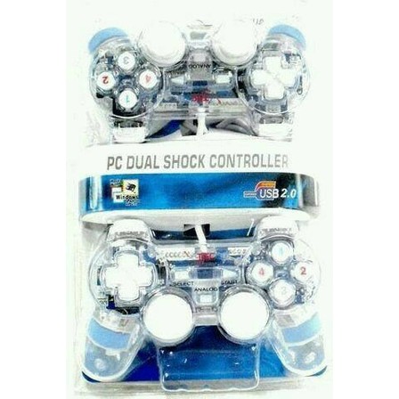 Gamepad Double Getar USB Transparan