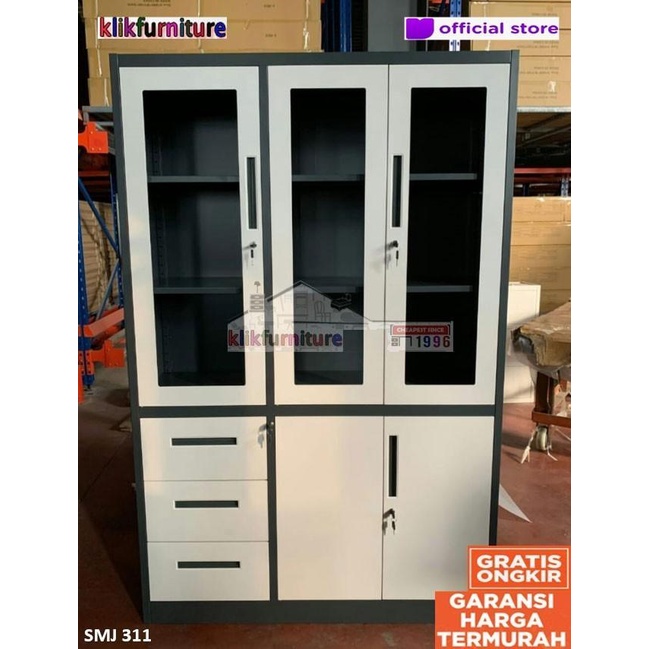 Filling Cabinet Lemari Arsip Besi 3 Pintu Sm 311