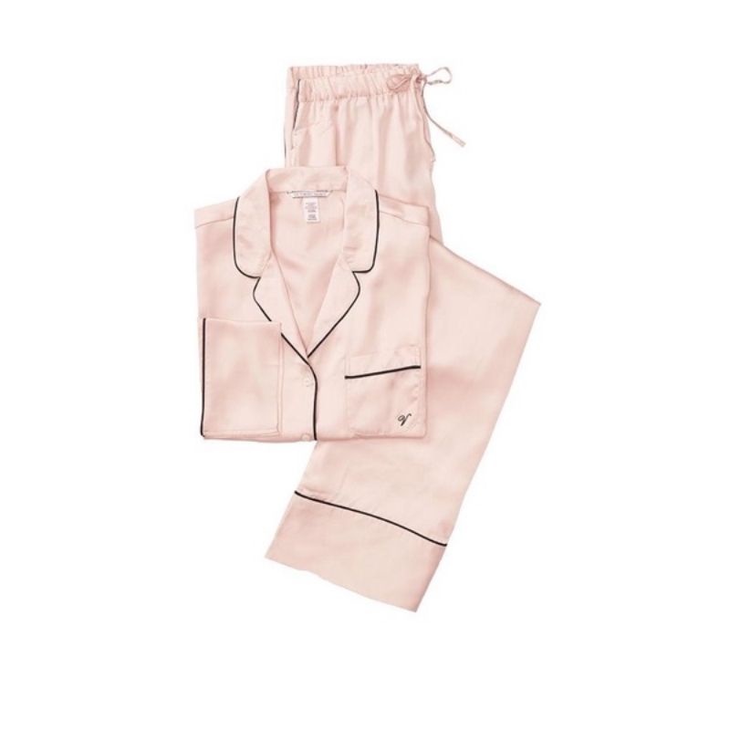 Victoria Secret pajamas set satin black