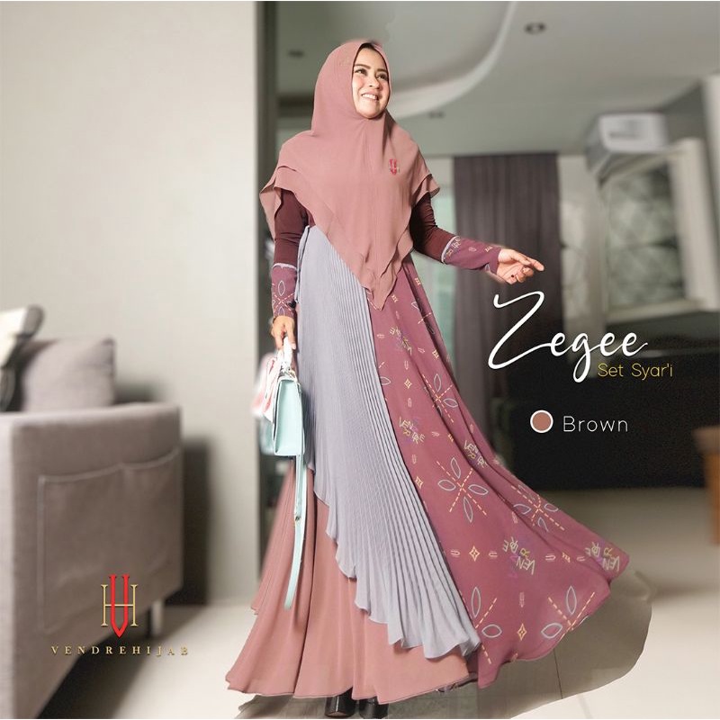 (COD) ZAGEE SET SYAR'I by Vendre Hijab