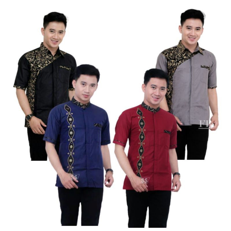 Promo Bswart Batik Hrb026 Kenongo Hem Pendek Padi Pekalongan M L Xl Batik Pria Murah Modern Grosir 9edmbGf1qbq8d