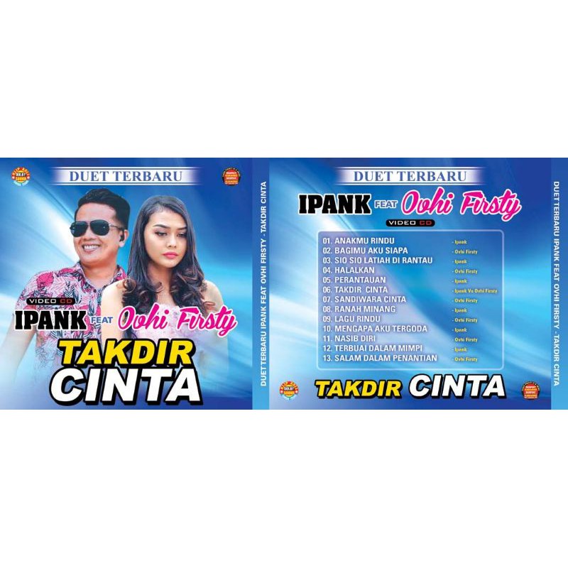 VCD album Ipank ft ovhi firsty takdir cinta