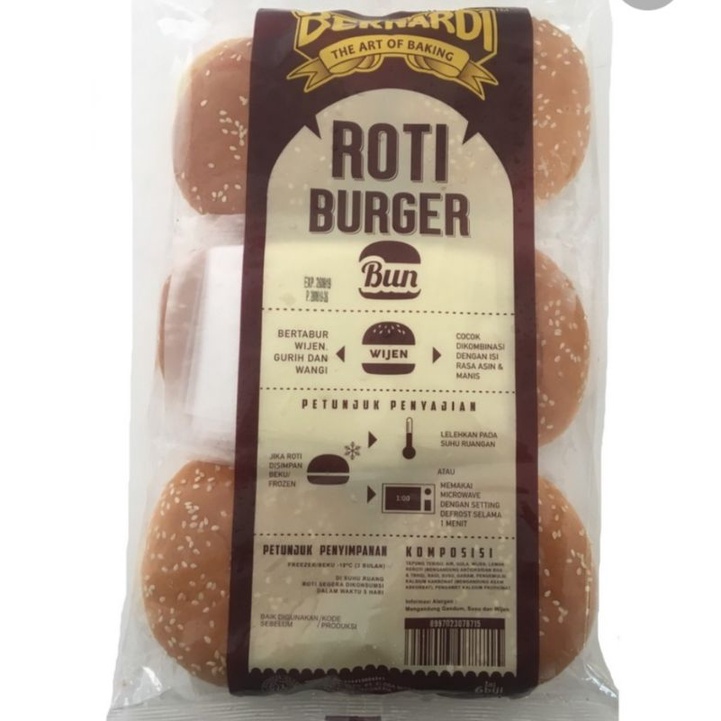 

BERNADI Roti Burger Wijen isi 6