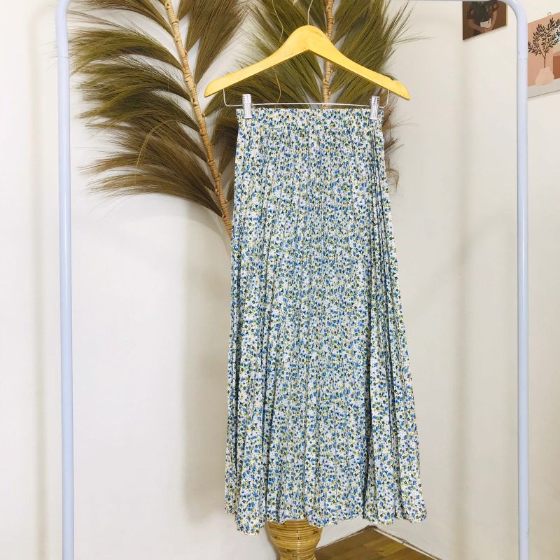 ROK PLISKET MOTIF TERBARU/ ROK MOTIF BUNGA DELI &amp; MOTIF BUNGA SAKURA KEKINIAN