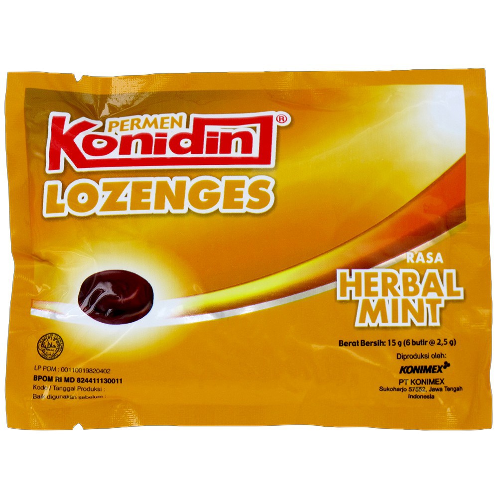 

Permen KONIDIN Lozenges Herbal Mint sachet 6 butir