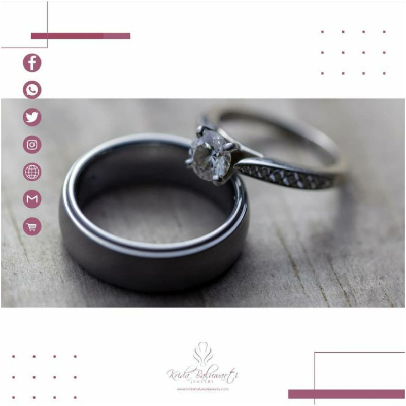 Cincin Nikah couple platinum & emas  handmade