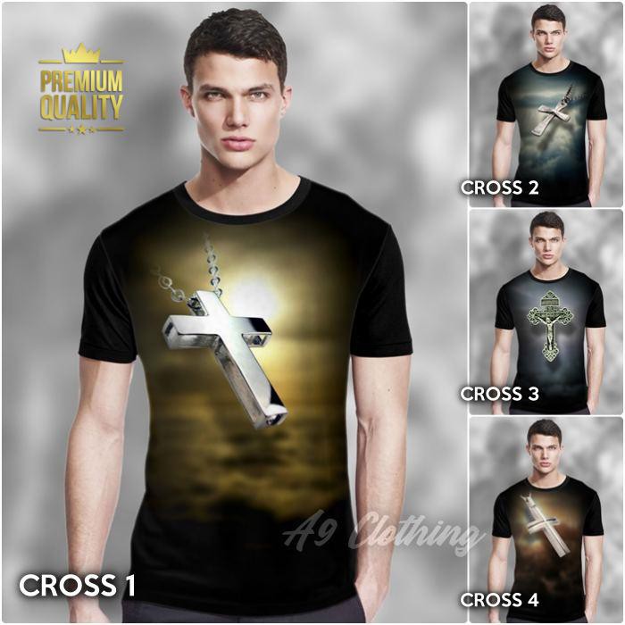 KAOS SALIB Baju Kaos ROHANI Kristen Katolik Tshirt Distro PREMIUM Kaos Gambar Salib Yesus