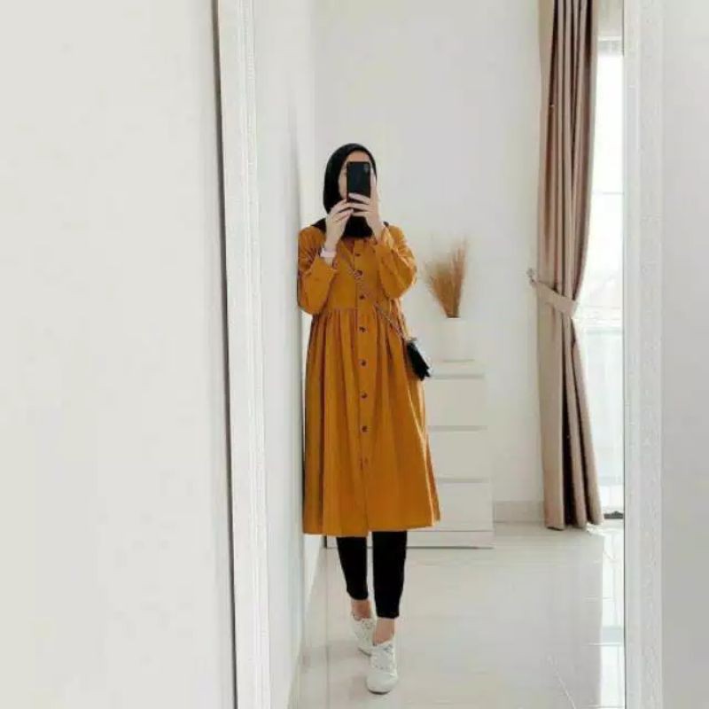 OBRAL Long tunik Moscrepe (LD ±106cm) @38K min 5pcs