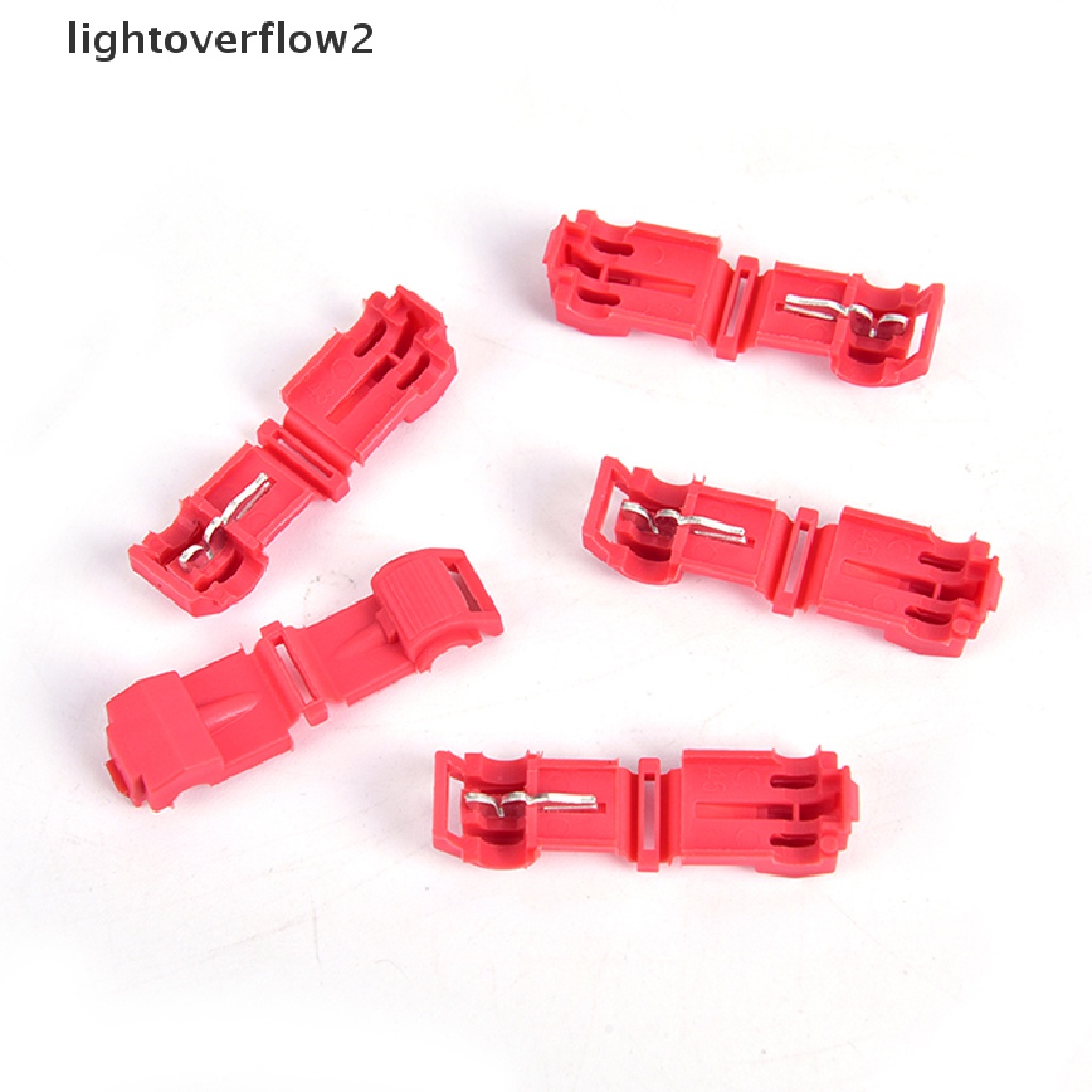 (lightoverflow2) 50pcs Konektor Terminal Kabel Listrik Quick Splice