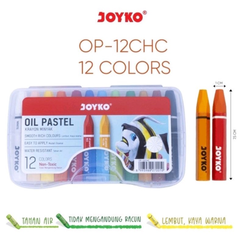 

Crayon Titi Joyko Isi 12 Warna Oil Pastel Krayon Menggambar Mewarnai Anak