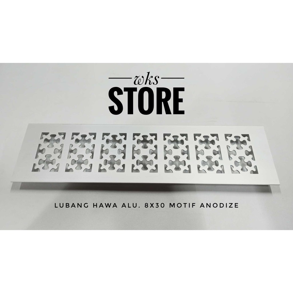 Saringan Udara Lubang Hawa Angin 8 X 30 ALUMUNIUM KOTAK ANODIZE MOTIF