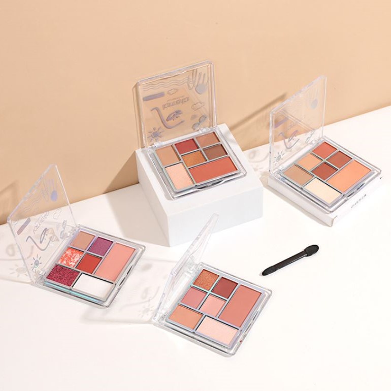 LAMEILA 5082 MULTIPLE FACE PALETTE EYESHADOW HIGHLIGHTER CONTOUR BLUSHER PALETTE 7 COLORS