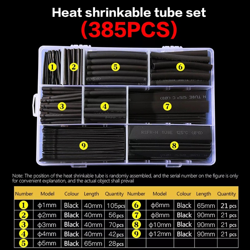 Btsg Heat Shrinkable Tube Set Insulated Thermoresistant Tube Tahan Aus