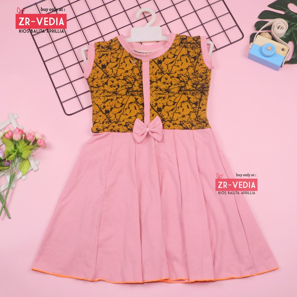 Dress Sinta uk 5-6 tahun / Dres Anak Perempuan Cewek Baju Motif Murah Casual Pesta Yukensi Adem