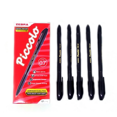 BALLPOINT PICCOLO 0.7 HITAM BULPEN PULPEN PEN