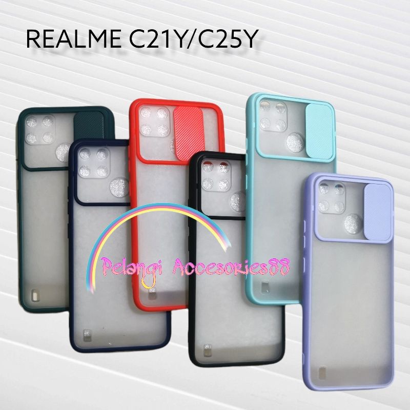 CASE SLIDE KAMERA REALME C21Y / C25Y - CASE DOVE SLIDE KAMERA