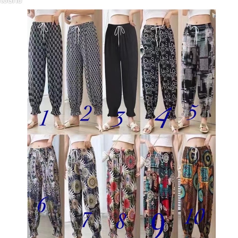 celana joger wanita batik kekinian