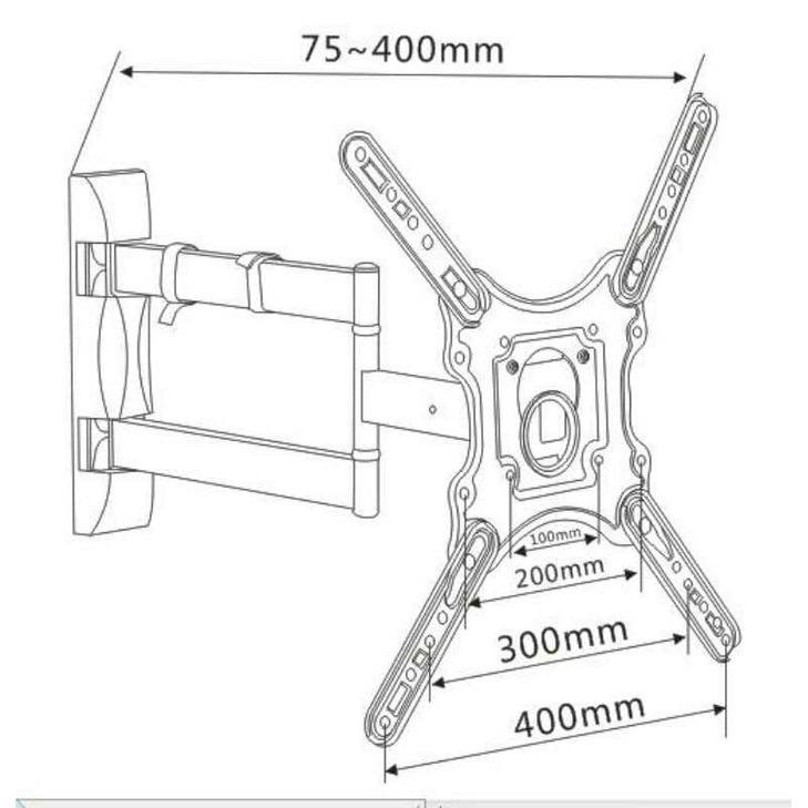 Bracket Lengan LED UHD Curved TV 32 40 43 50 55 Inch