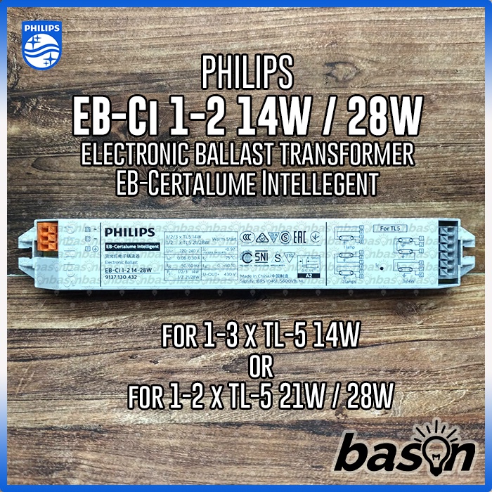 PHILIPS EBCi 1-2 14-28W 220-240V - Ballast Elektronik TL5 14 / 21 / 28 pengganti EBC