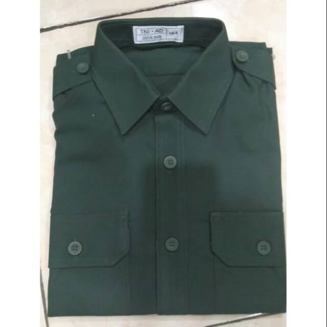 promo baju pdh jatah TNI AD 888 ukuran M.=14.L=15. XL=161  XXL=17.