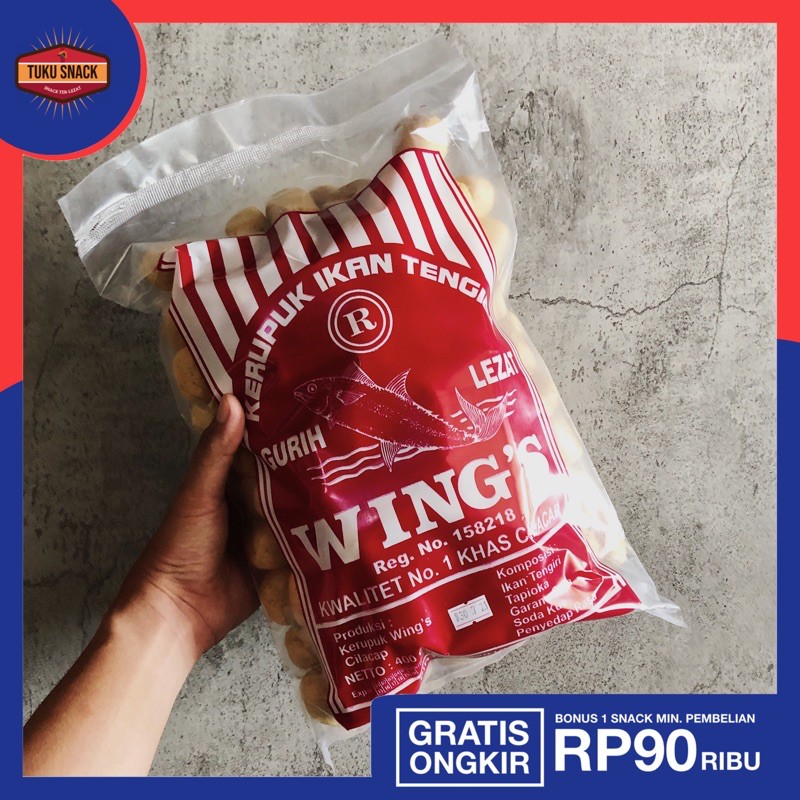 

Kerupuk Ikan Tenggiri 400gr Wings Snack Makanan Ringan Khas Cilacap