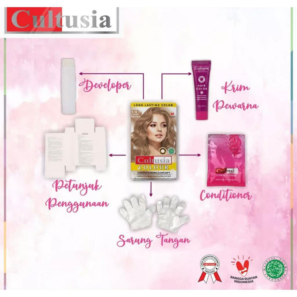 Cultusia Hair Color Light Brown 5/0 30 ML