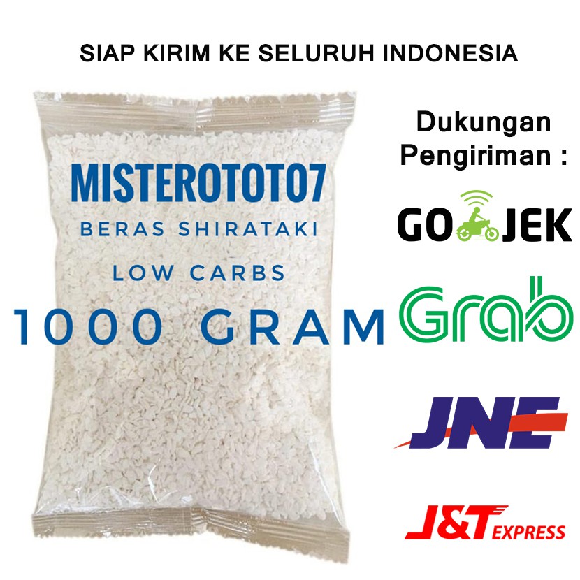 

Beras Shirataki 1000 gr Rendah Kalori / Low Carbs Shirataki Konnyaku Rice