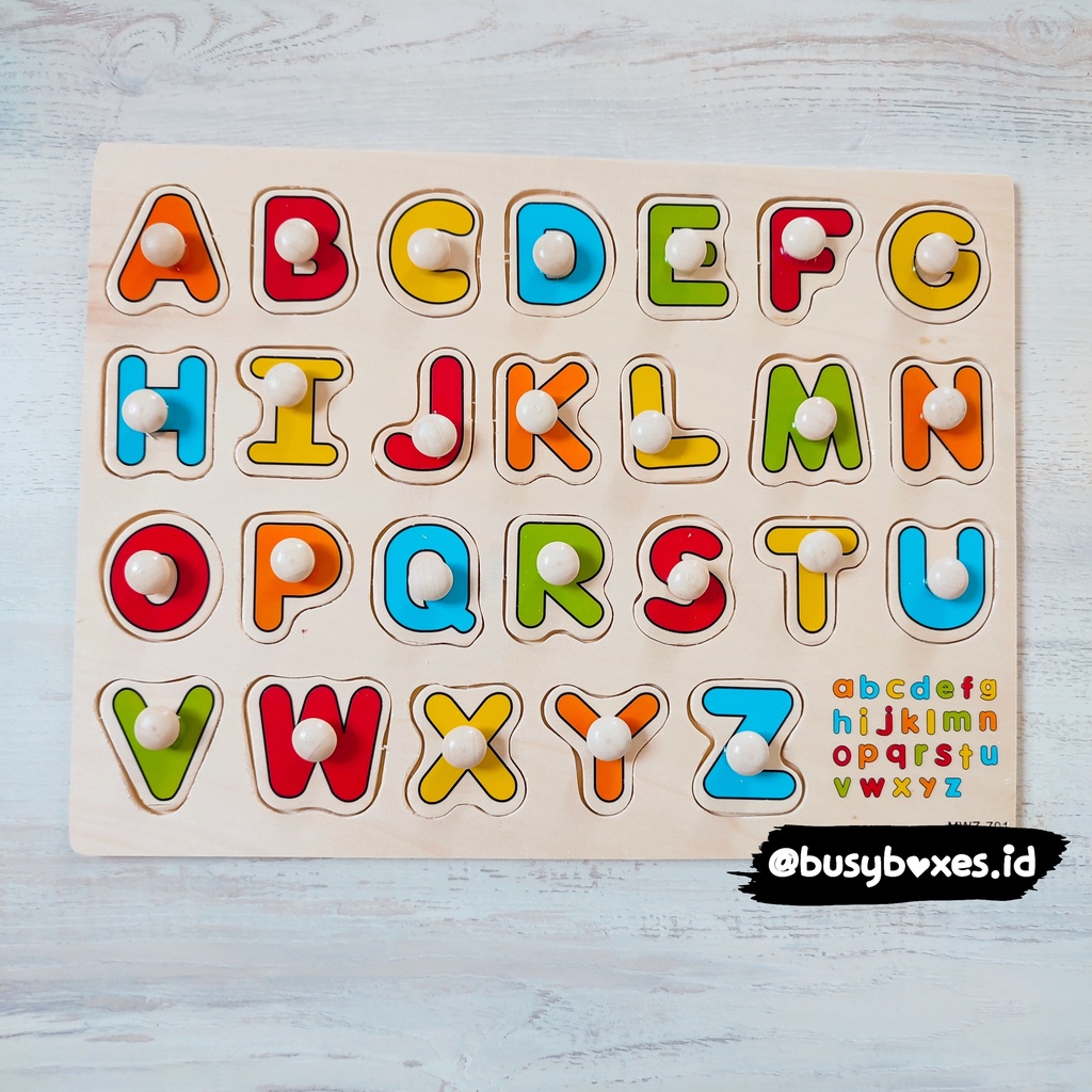 [busyboxes.id] Mainan Edukasi Puzzle Kayu Huruf Kapital Puzzle Abjad Puzzle Alphabet